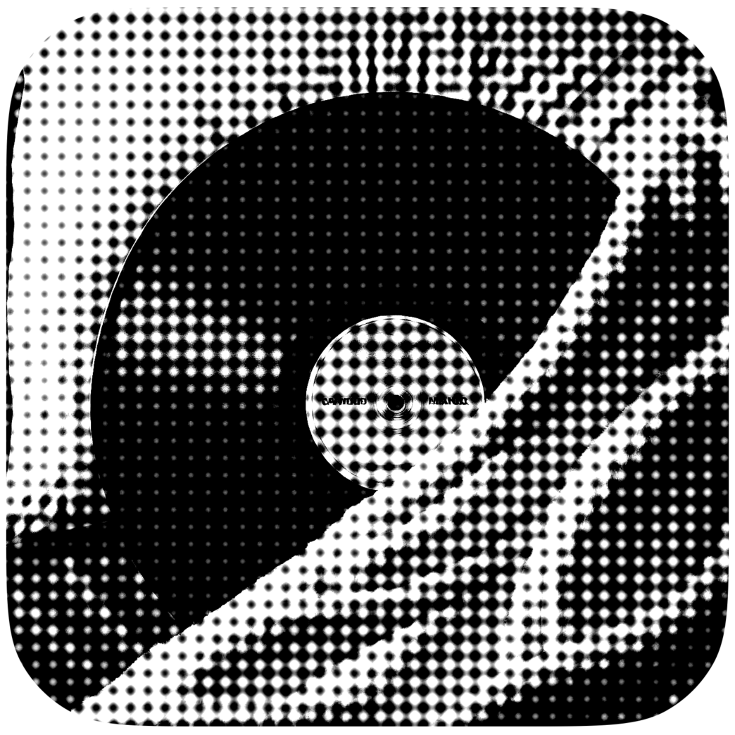 The app icon for Under Cover, featuring a vinyl record in bed under the sheets.